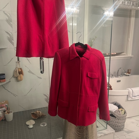 DW HOT PINK TWO PIECE WOOL SUIT size  14 boss babe 🩷the colour chefs kiss🩷 - Picture 8 of 17